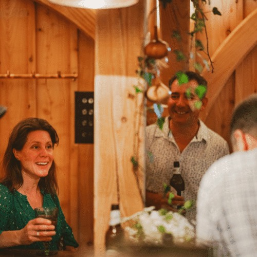 People enjoying private chef dining experience | Littlewood Lodge, Dorchester